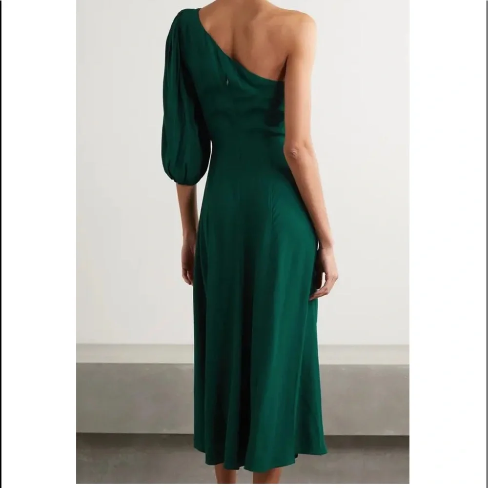 REFORMATION
+ NET SUSTAIN Lawrence one-shoulder crepe Emerald US0(like new) - Picture 2 of 9
